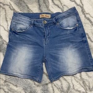 Blue jean shorts